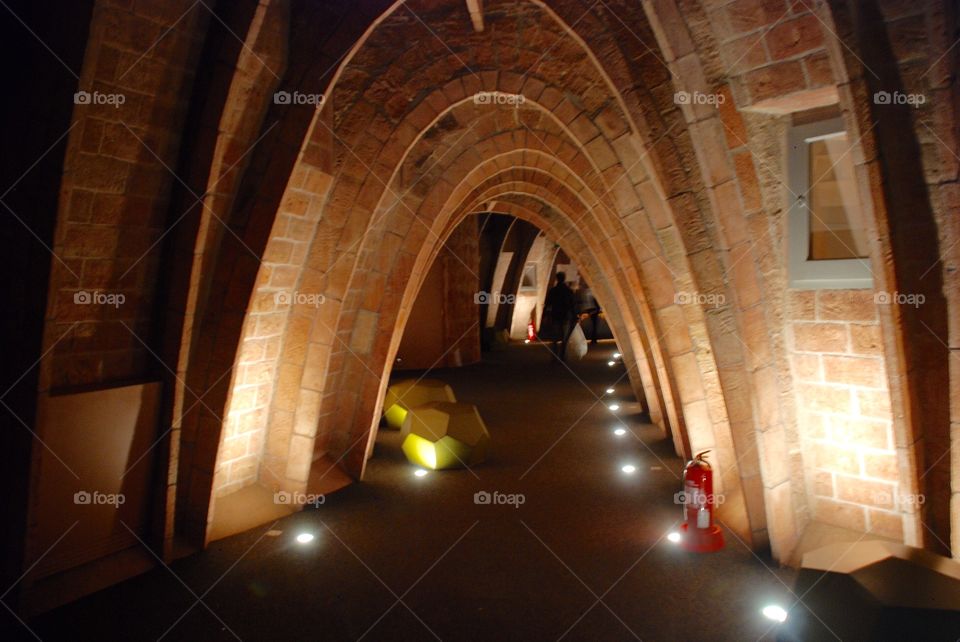 Gaudi interior hallway. 