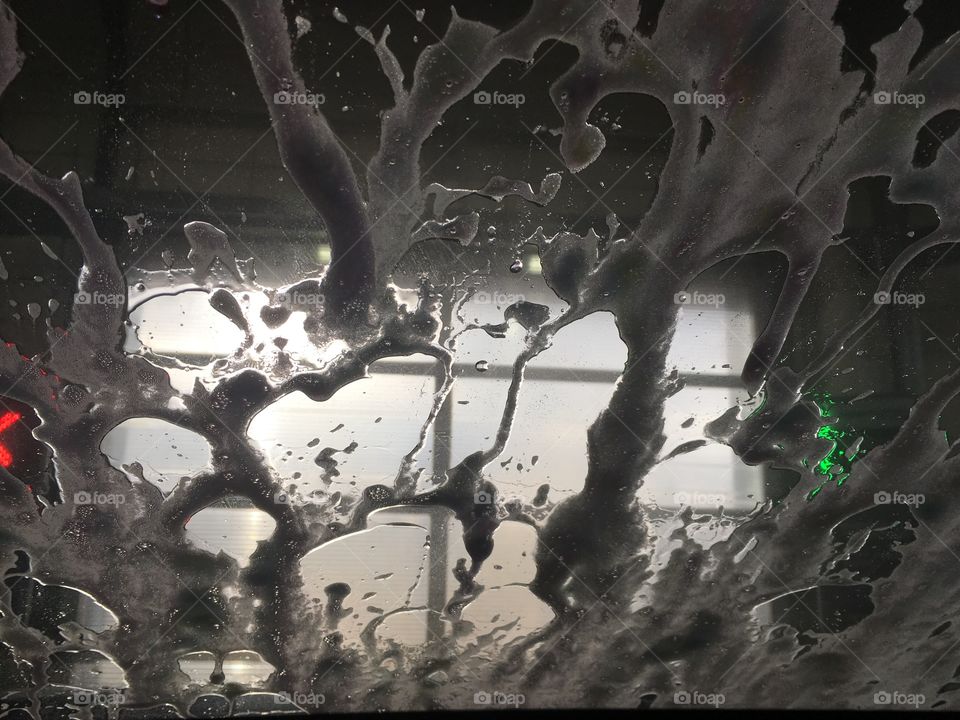 Soap foam car wash 