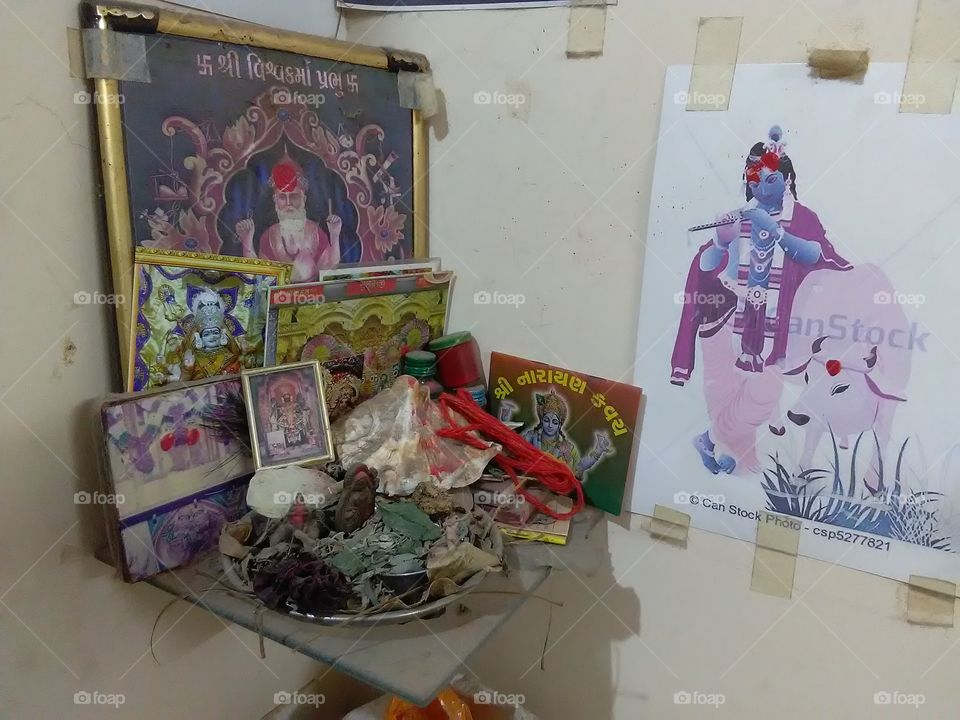 Indian God Mini Temple At Home