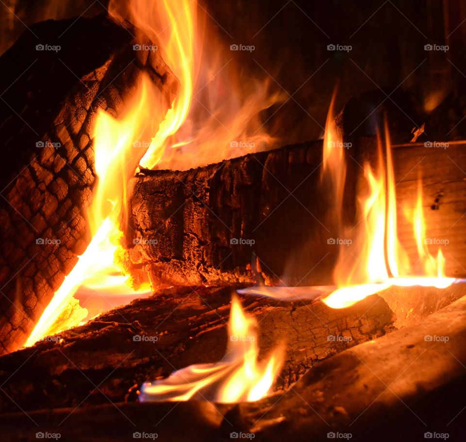 Warming up by a perfect Fire