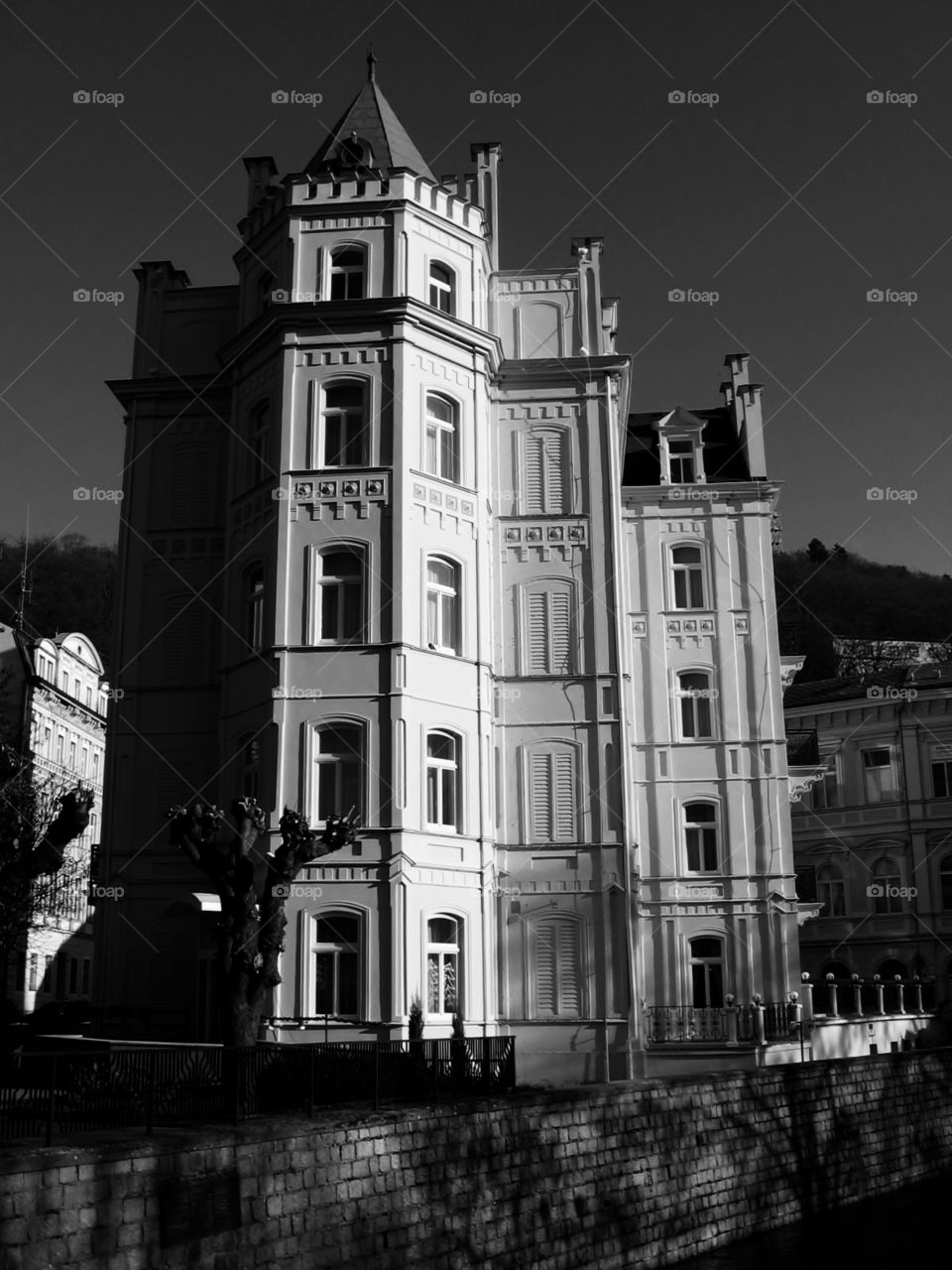 Architecture. Historic Buildings in Karlovy Vary, Czech Republic