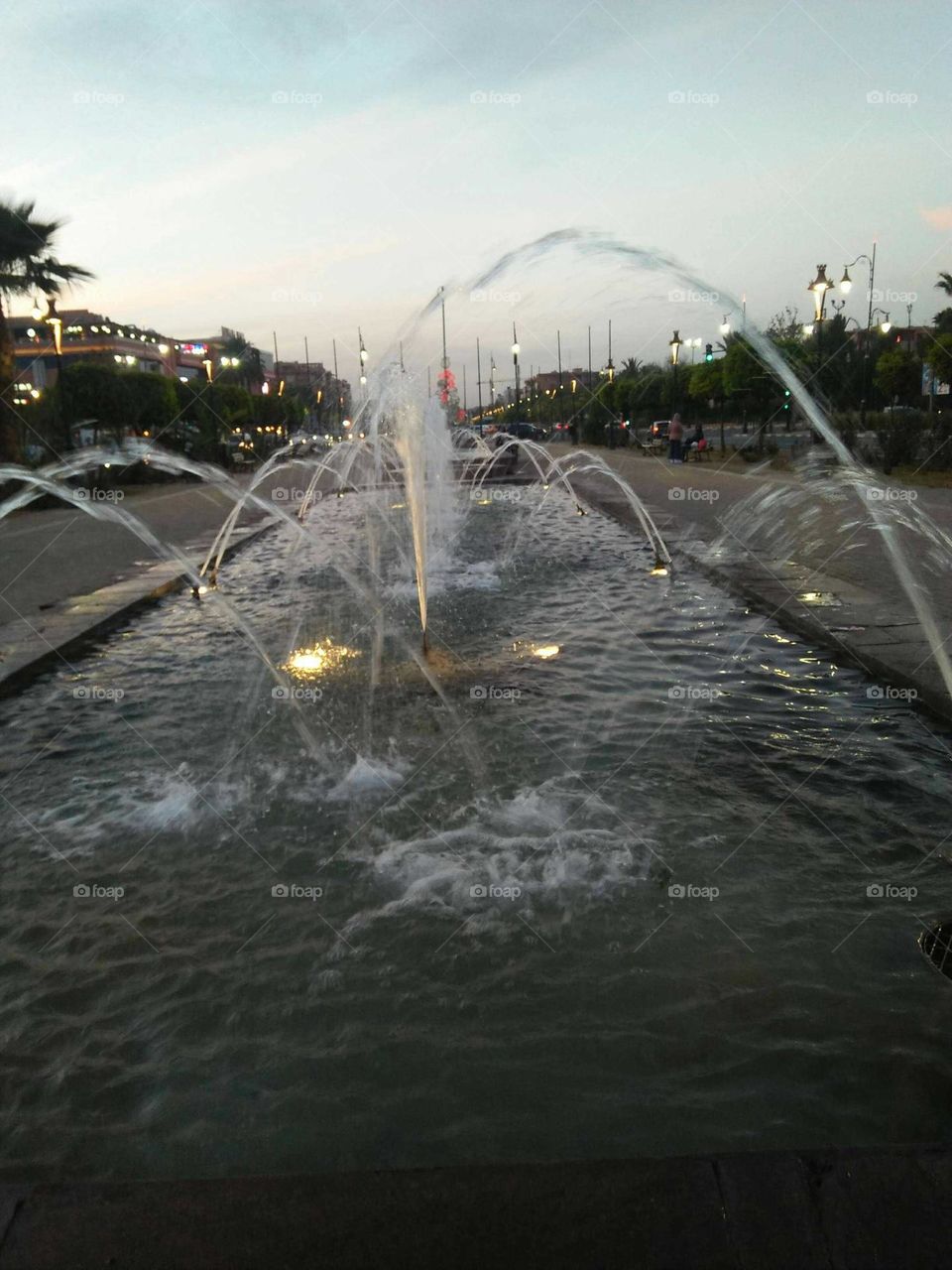 Beautiful fountain in nature