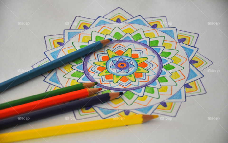 Mandala by pencils 